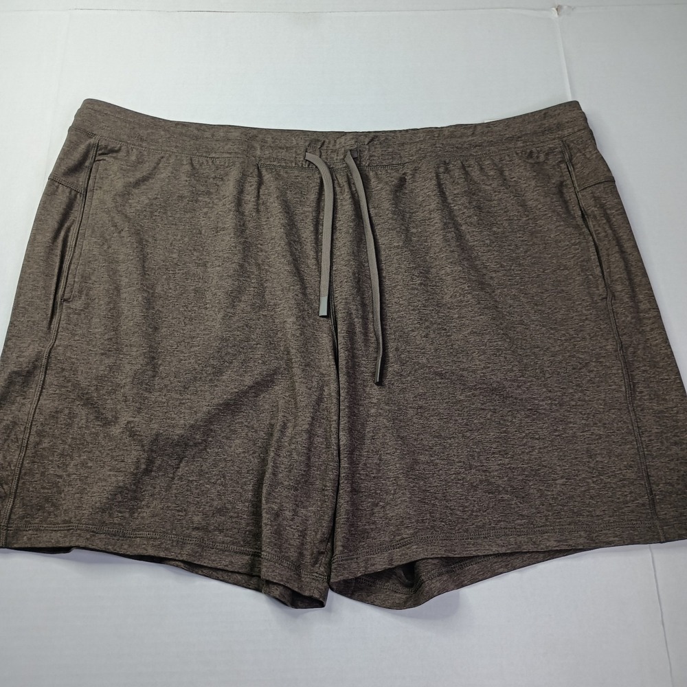 2 Athletic Works Men's Buttercore Shorts Size 2XL XXL Taupe 8" Inseam NWT - Picture 10 of 11